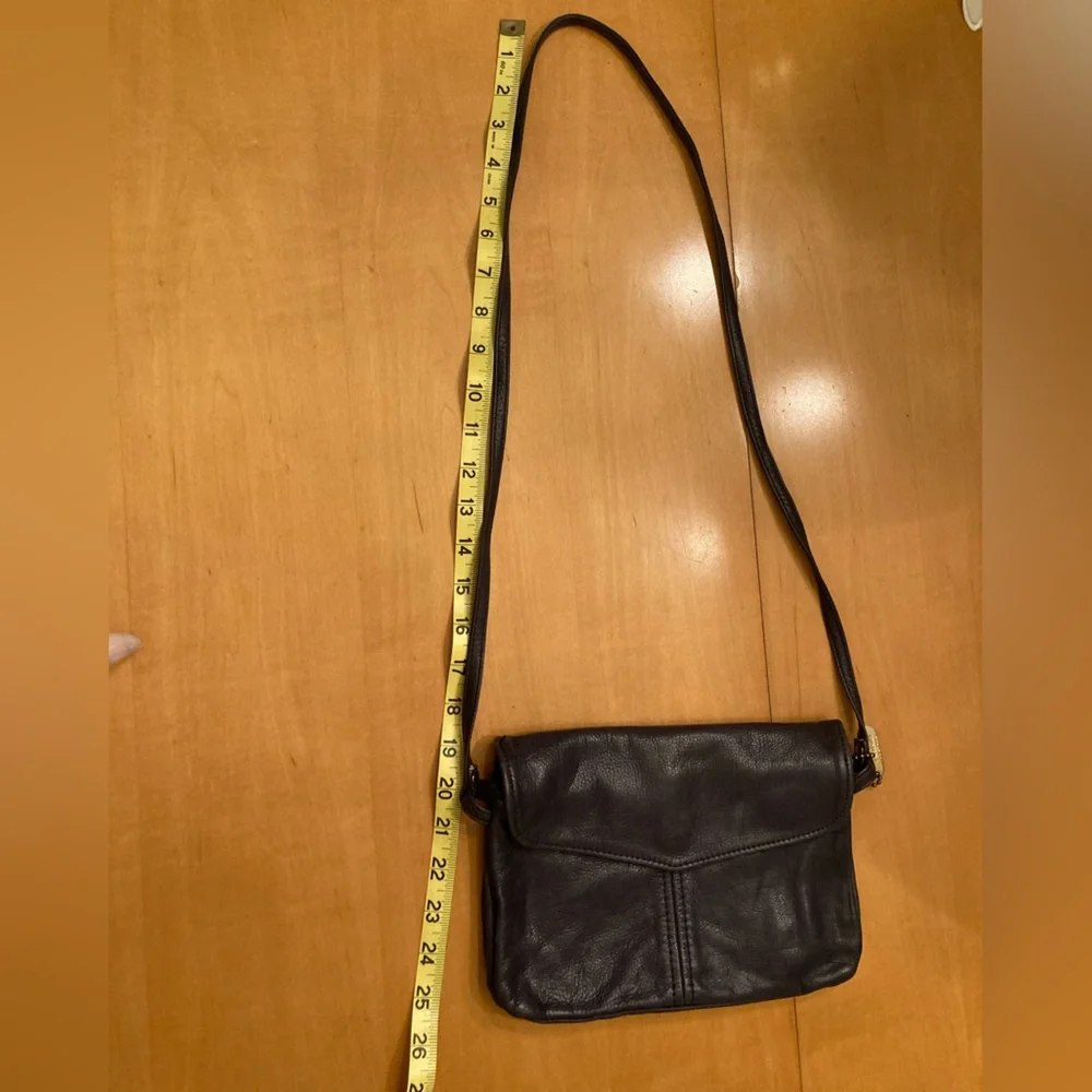 Vintage Charcoal Victoria Leather Co USA Shoulder Bag Soft Leather Purse
